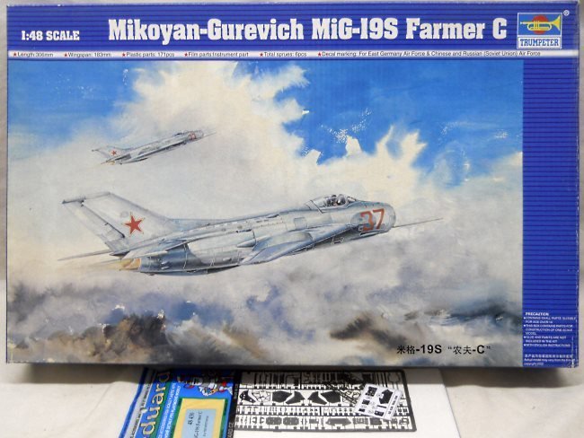 Trumpeter 1/48 Mig-19S Farmer C With Eduard PE - USSR / DDR / China, 02803 plastic model kit